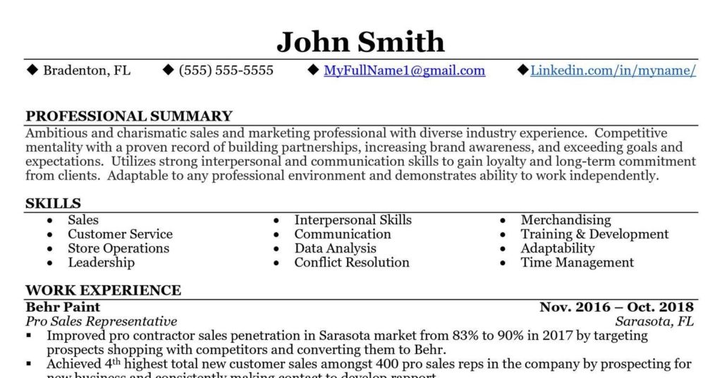 Use a classic Margin or Border to make your Resume Sections look more compact